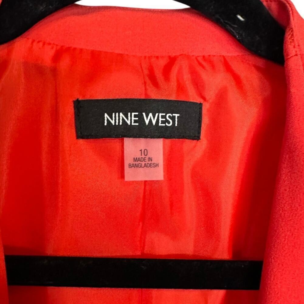 Nine West/Kasper 3 Piece Suit Set Blazer Top Skirt Coral Taupe Black White NEW - Picture 12 of 16